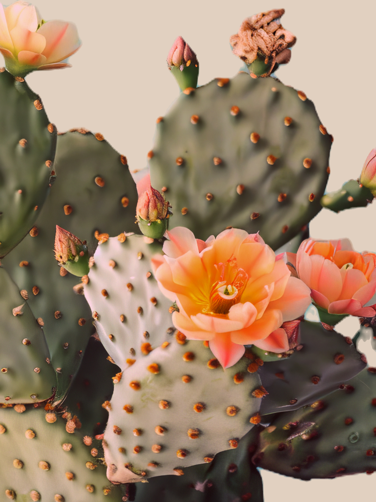 cactus plant earth tones still life edited